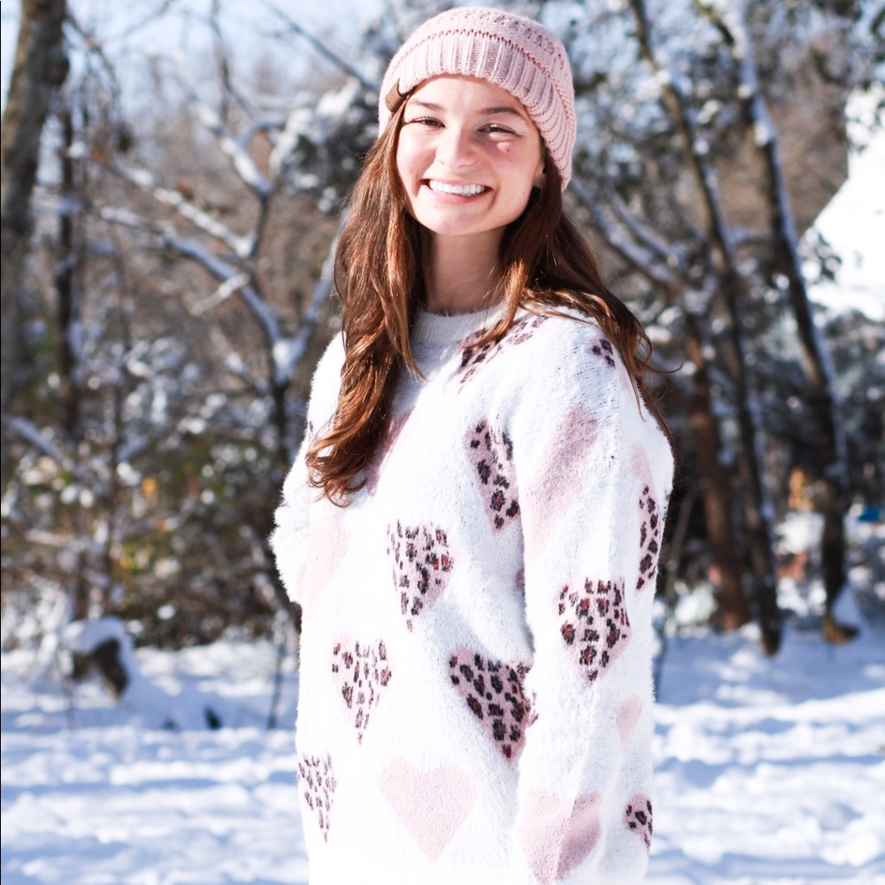 Ivory cheetah sweater